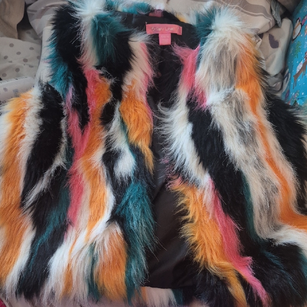 Say What? Multicolor Faux Fur Vest
